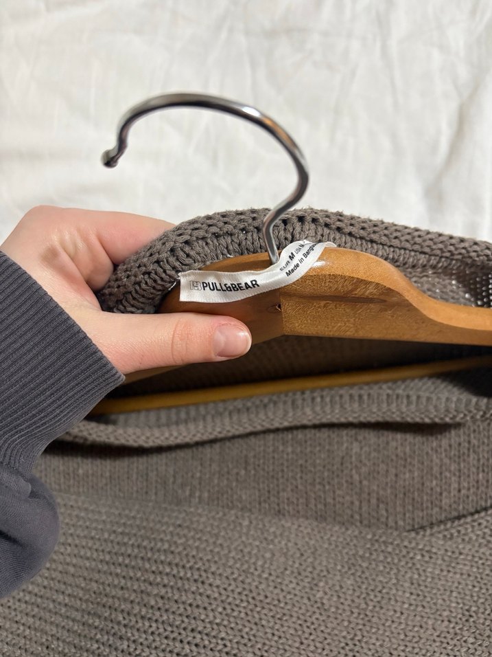 Gri Örgü Kadın Kazak - Görsel 3