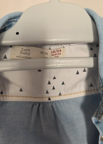 Zara Kız Çocuk Mavi Denim Gömlek