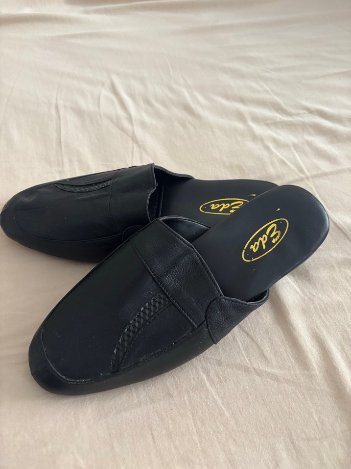 Siyah Tokalı Erkek Ev Terliği Eda - Görsel 2