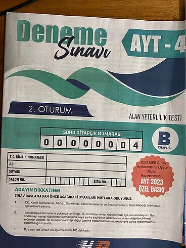 Hız ve Renk AYT Deneme 2023