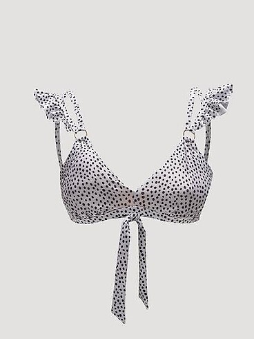 Puantiyeli bikini üstü