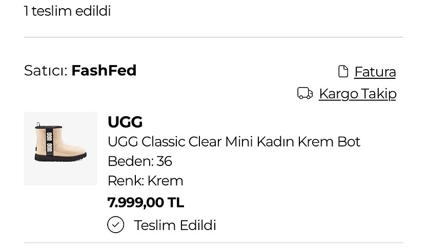 36 Beden ten rengi Renk Ugg bot