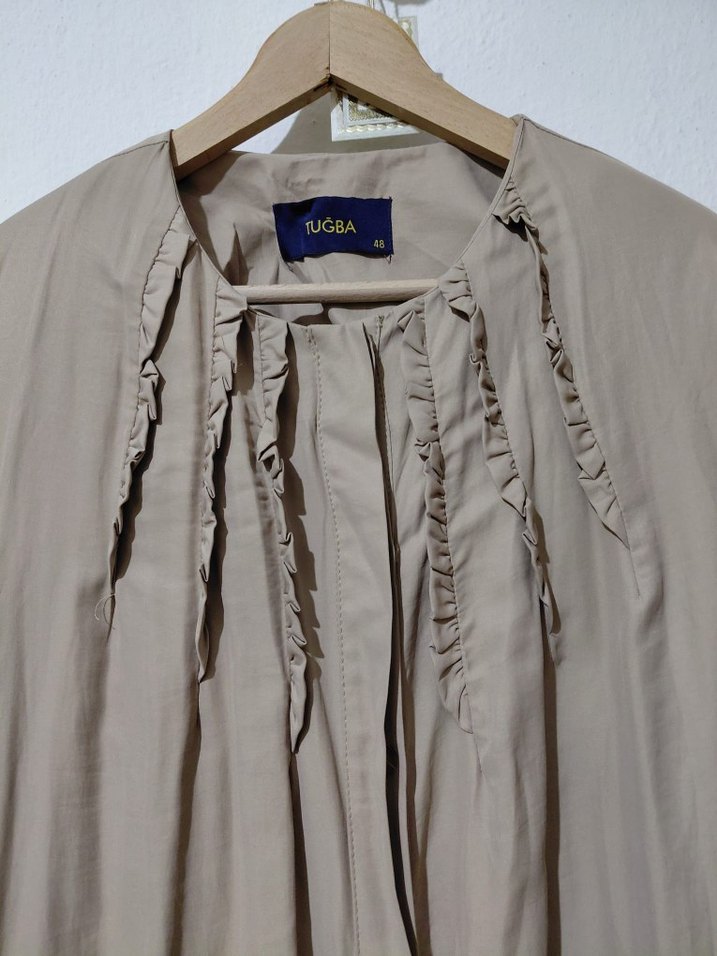 Bej Uzun Kadın pardesü /ferace - Görsel 5