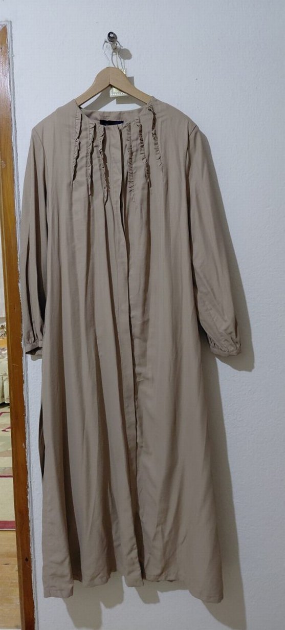 Bej Uzun Kadın pardesü /ferace - Görsel 4