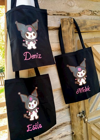 kuromi desenli bez çanta - Görsel 2