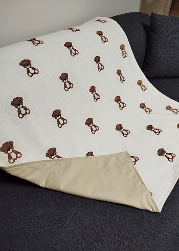 ayıcık desenli bebek battaniyesi pikesi - Görsel 12