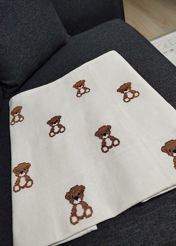 ayıcık desenli bebek battaniyesi pikesi - Görsel 3