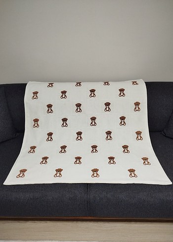 ayıcık desenli bebek battaniyesi pikesi - Görsel 8