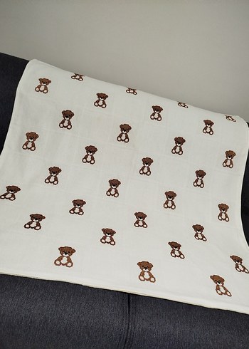 ayıcık desenli bebek battaniyesi pikesi - Görsel 17