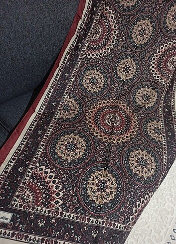  Beden bordo Renk Bordo etro desen pamuklu soft şal 