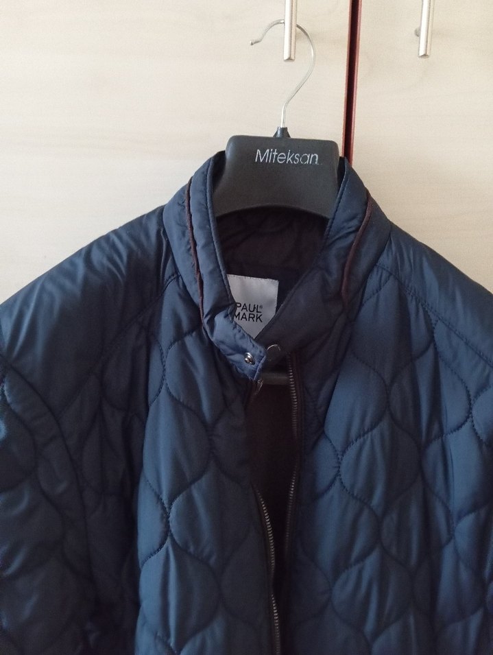 koyu lacivert mont - Görsel 5