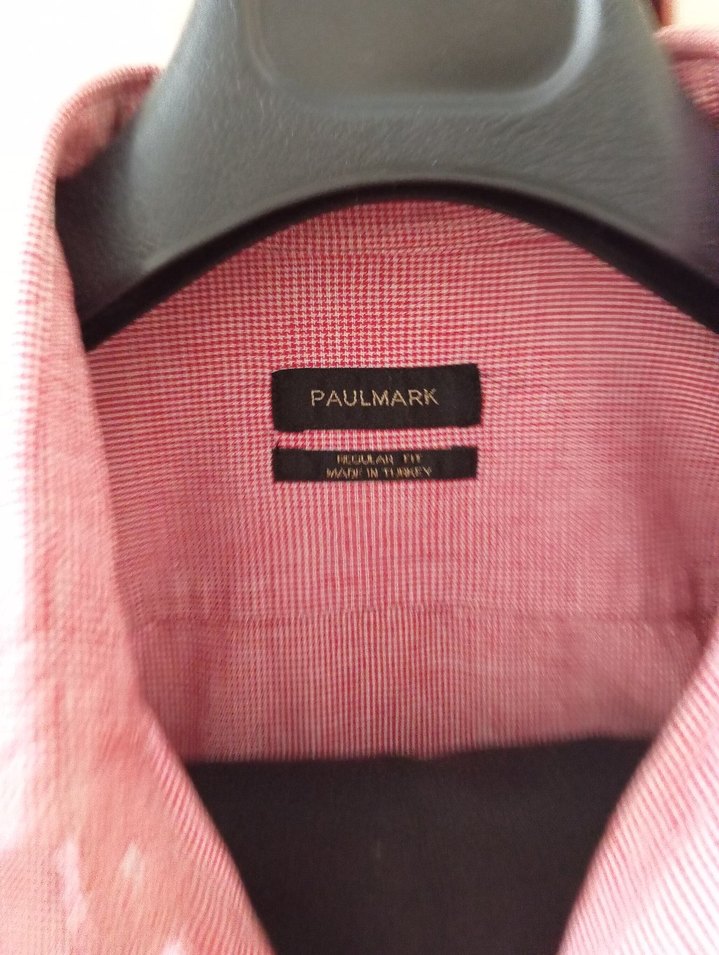 Erkek Pembe Keten Gömlek Düğmeli - Görsel 3