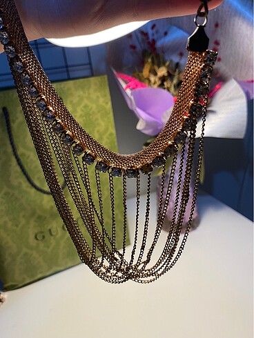 swarovski Şık Zincirli Kolye