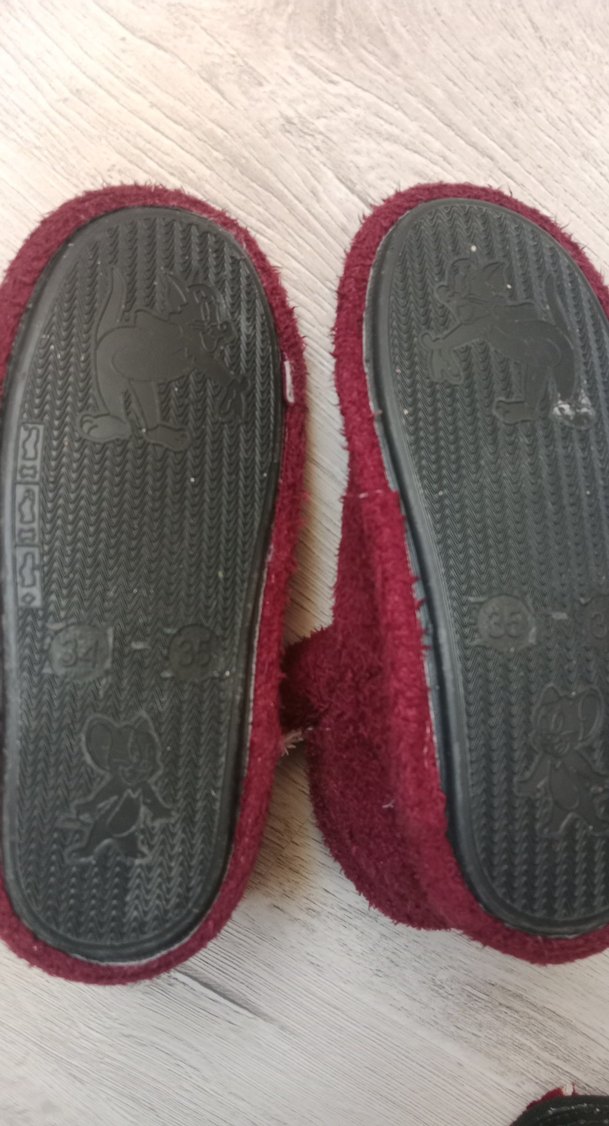 Bordo Kız Çocuk Kürklü Sıcak Ev Terliği 34 35 uyumlu - Görsel 4