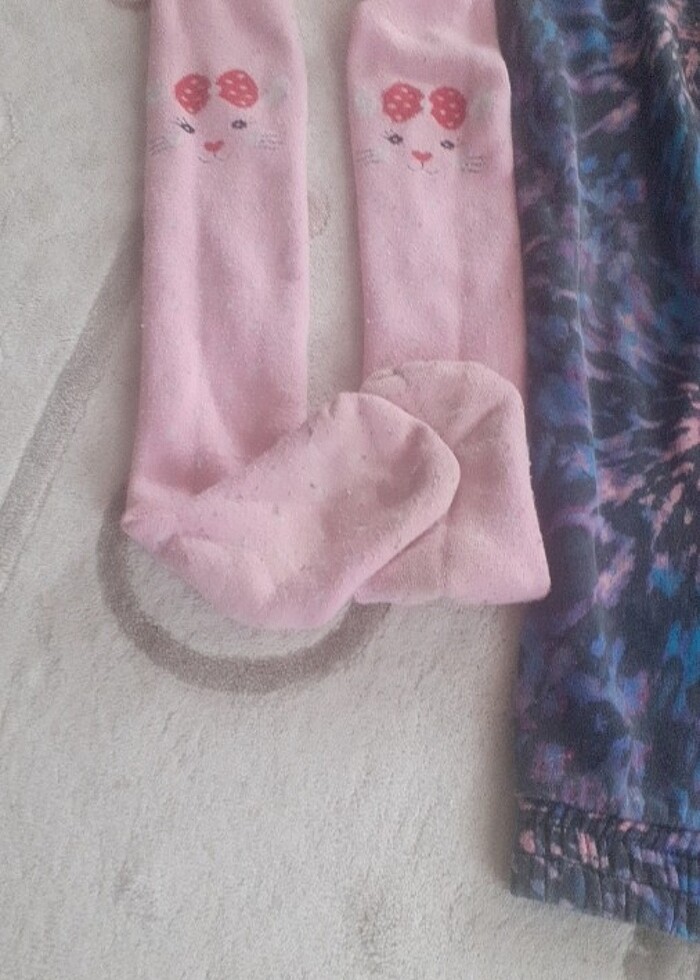 Kilotlu çorap  havlulu kalın pantlun yurt dışı cepli pantolun fi - Görsel 4