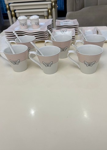 Modern Klasik Beyaz 26 parça Karaca kahvaltı seti - Görsel 5