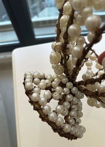 Beyaz Boncuklu Sepetler - Görsel 2