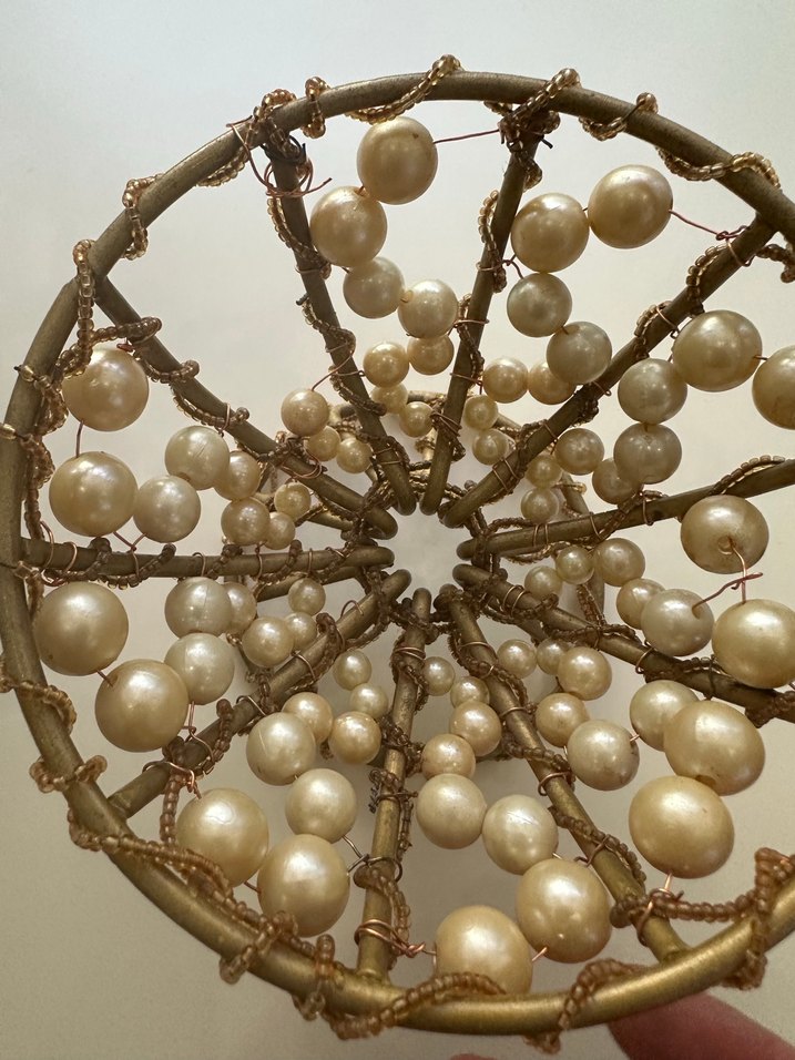 Beyaz Boncuklu Sepetler - Görsel 3