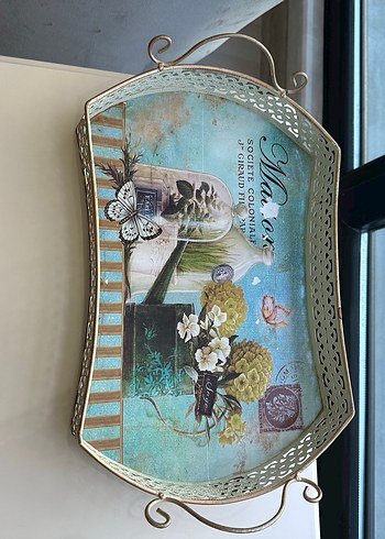 Pastel Mavi Dekoratif Mutfak Tepsisi - Görsel 3