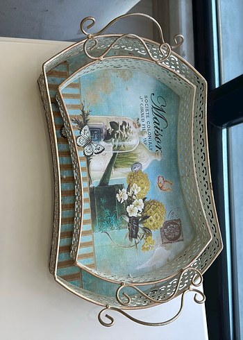 Pastel Mavi Dekoratif Mutfak Tepsisi - Görsel 2