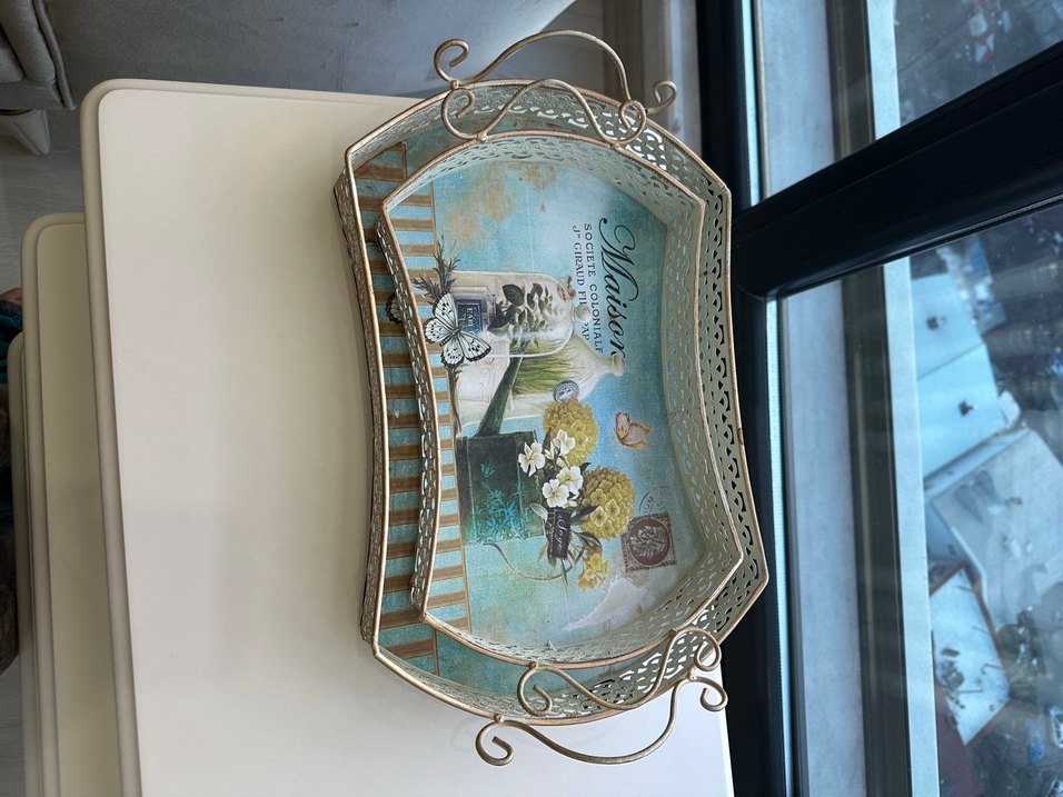 Pastel Mavi Dekoratif Mutfak Tepsisi - Görsel 2