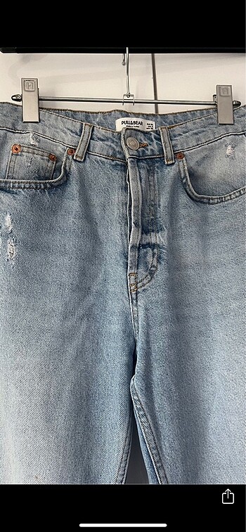 s Beden mavi Renk Pull bear yırtık jean pantalon
