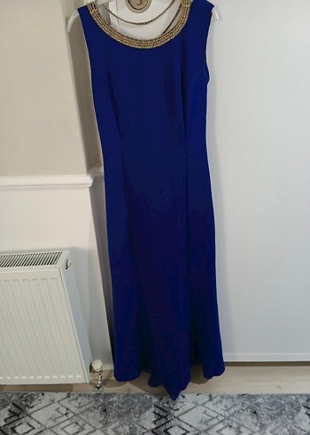 Mavi  Uzun Abiye Elbise - Görsel 3