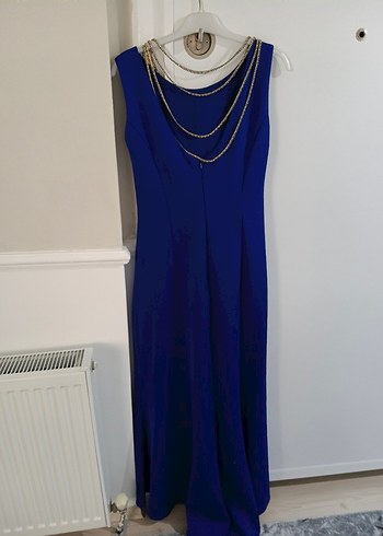 Mavi  Uzun Abiye Elbise - Görsel 2