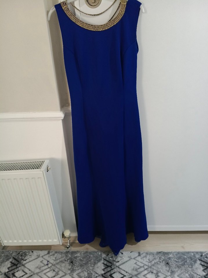 Mavi  Uzun Abiye Elbise - Görsel 3