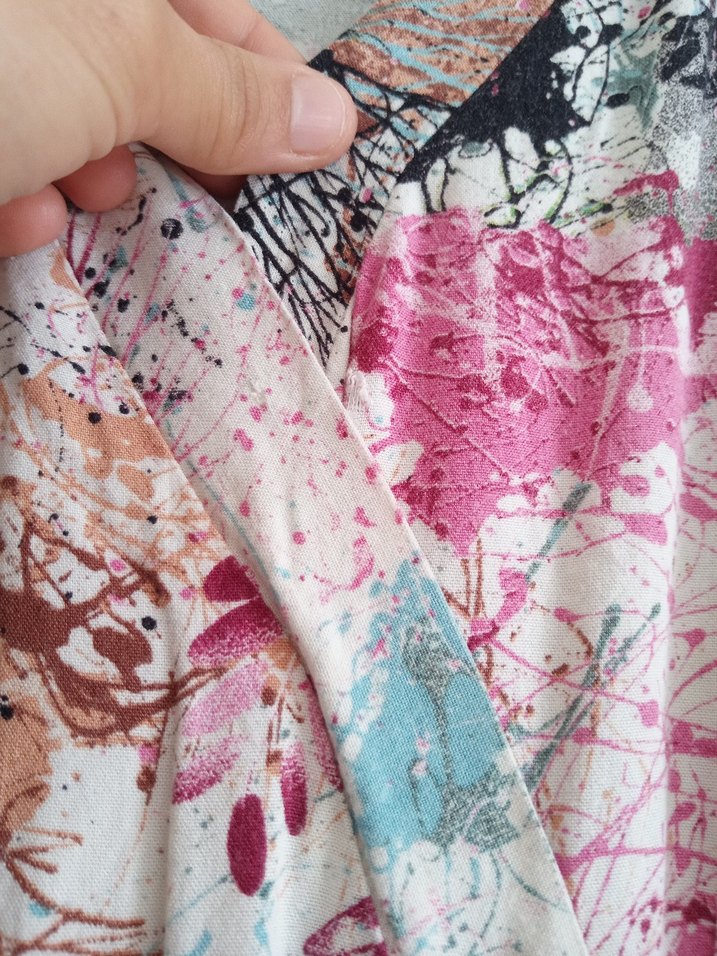 Diger Bohem Uzun Kollu Bağlama Desenli Maxi Elbise - Görsel 3