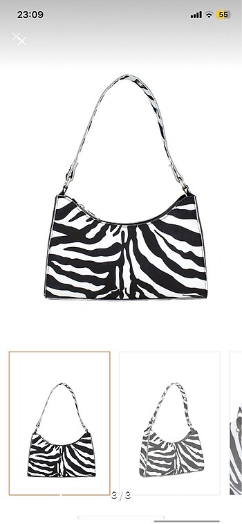 zebra baget çanta