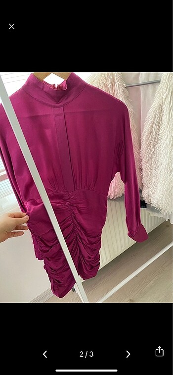Zara fuşya elbise