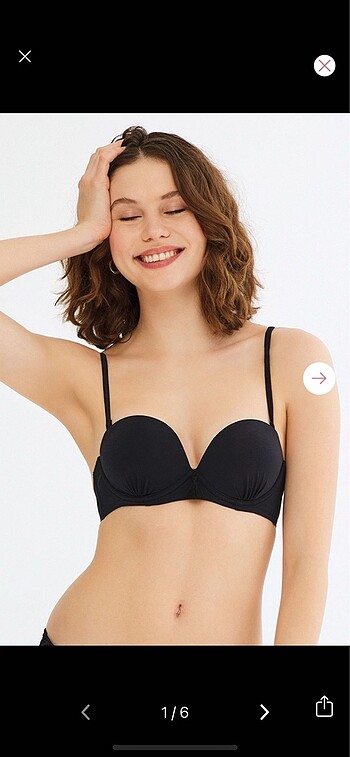 siyah bikini üstü