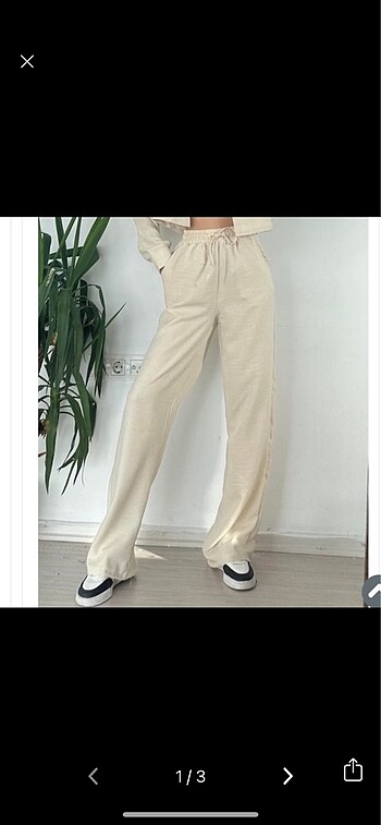 BEJ KETEN PANTOLON