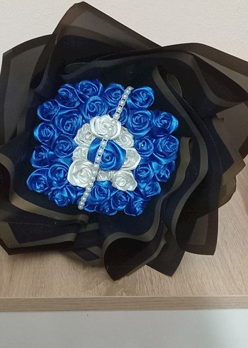 Bej Yeşil Çiçekli Gelin Broşu