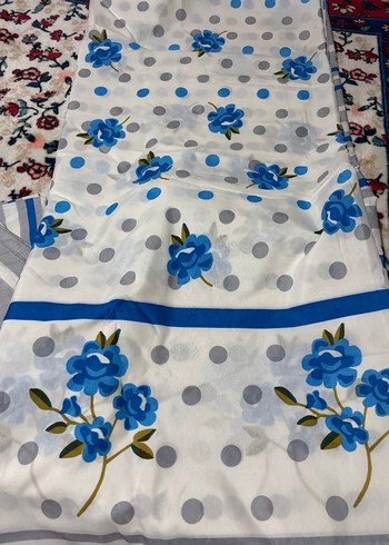 Mavi Çiçekli Baskılı Nevresim Takımı - Görsel 4