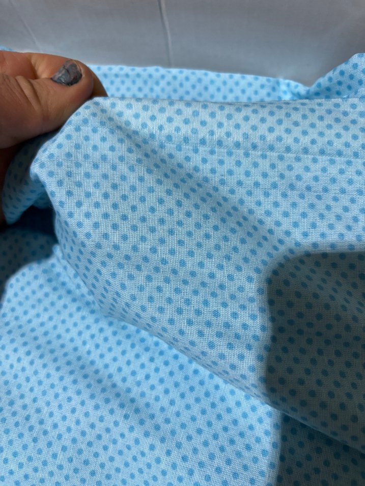 Mavi Çiçekli Baskılı Nevresim Takımı - Görsel 2