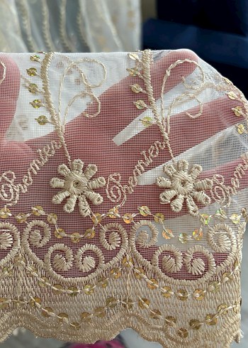 Bej Nakışlı Perde - Görsel 2