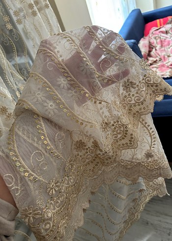 Bej Nakışlı Perde - Görsel 3