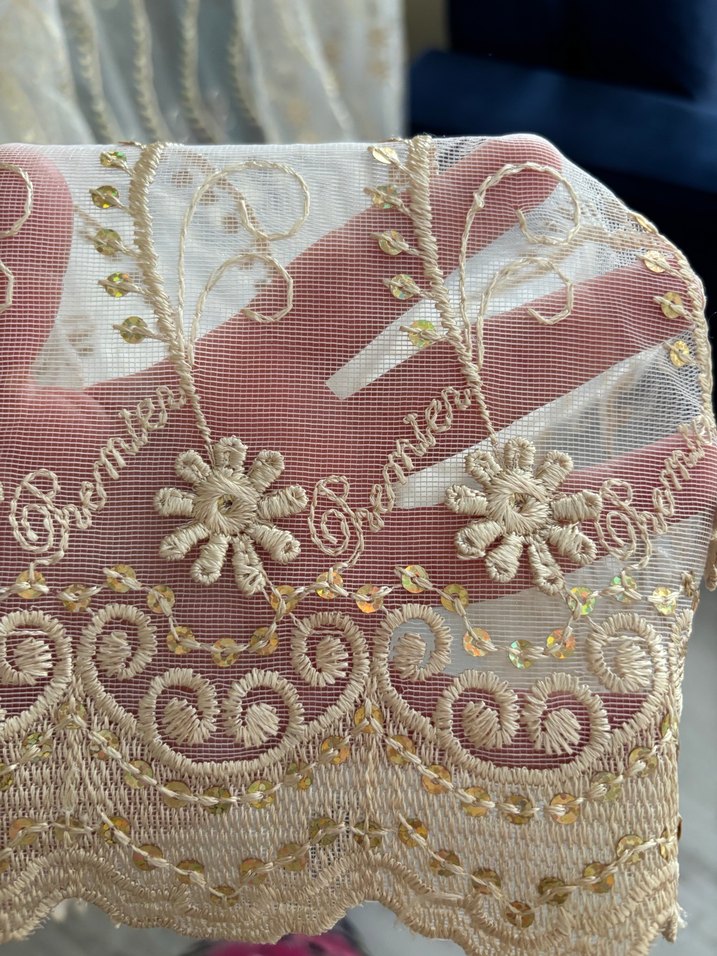 Bej Nakışlı Perde - Görsel 2