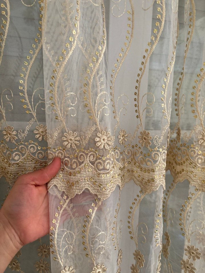 Bej Nakışlı Perde - Görsel 4