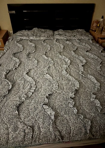 Mavi Batik Desenli Yatak Örtüsü - Görsel 3