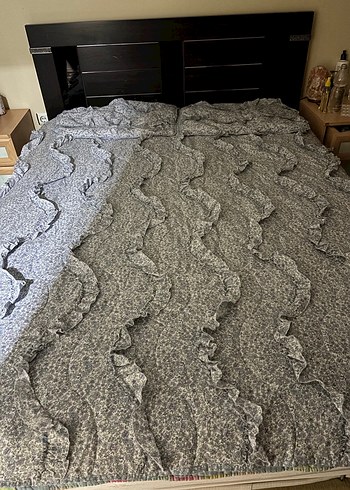 Mavi Batik Desenli Yatak Örtüsü - Görsel 2