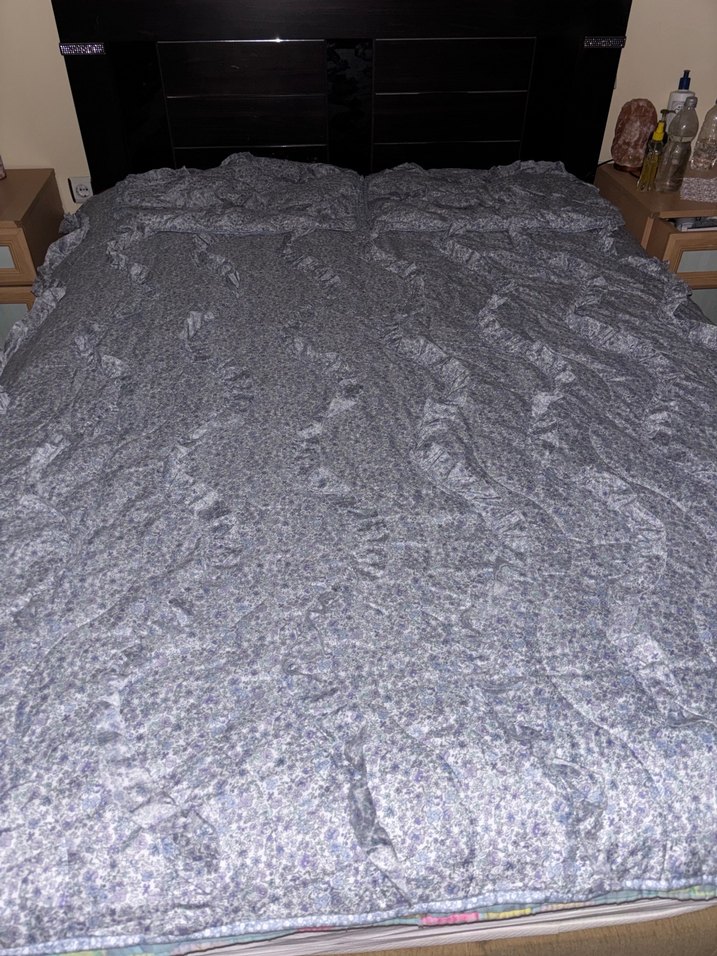 Mavi Batik Desenli Yatak Örtüsü - Görsel 4