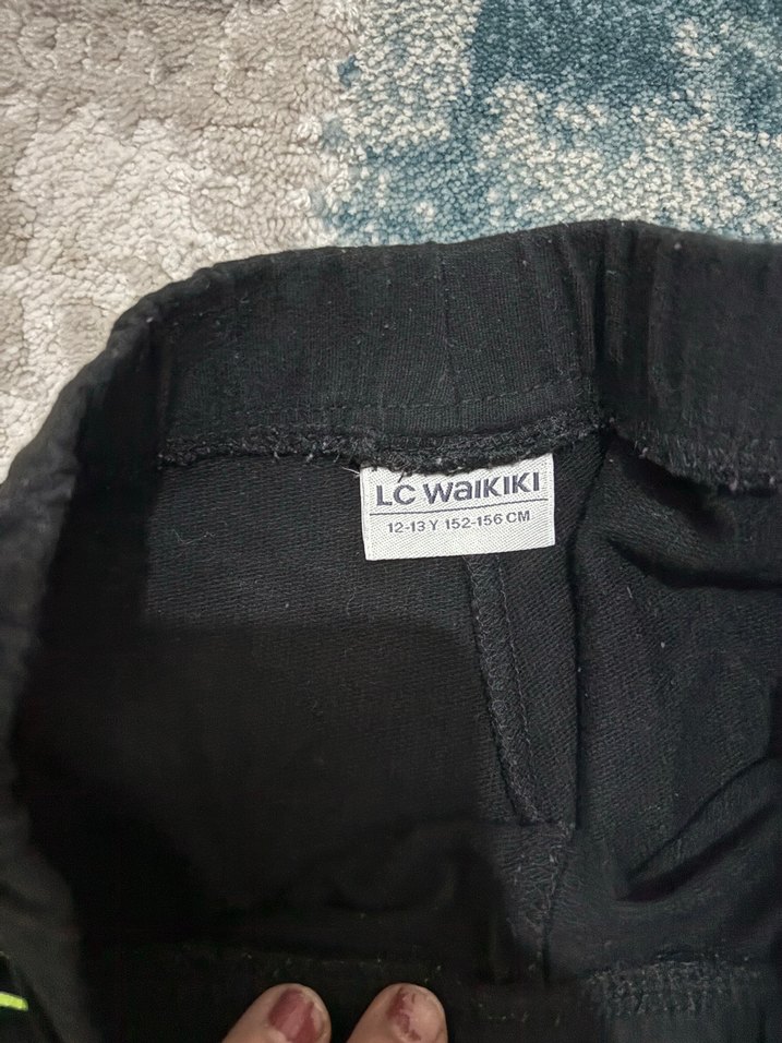 Siyah Neon Baskılı kız çocuk Tayt - Görsel 4