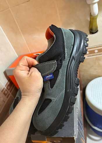 Gri Erkek Outdoor Ayakkabı Cırt Cırtlı - Görsel 3