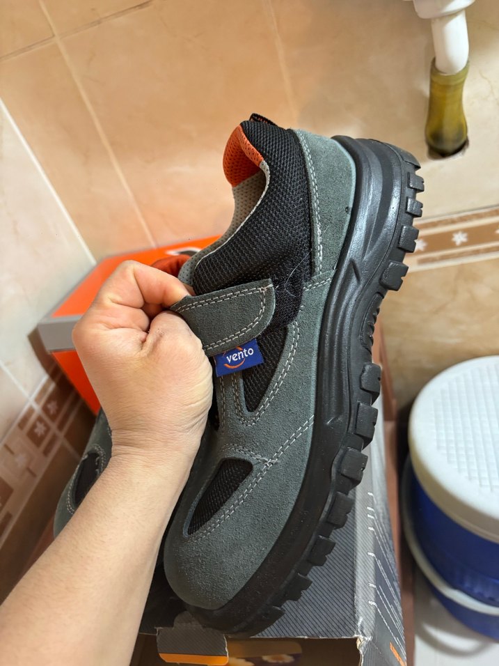 Gri Erkek Outdoor Ayakkabı Cırt Cırtlı - Görsel 3