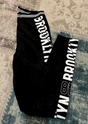 Siyah Baskılı kız çocuk Spor Tayt - Görsel 3