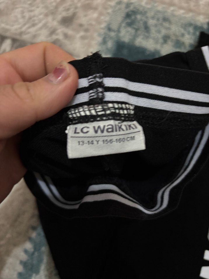 Siyah Baskılı kız çocuk Spor Tayt - Görsel 5