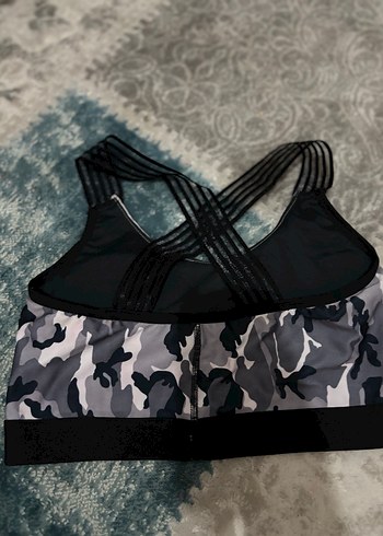 Gri Kamuflaj Desenli Spor Sütyeni - Görsel 3